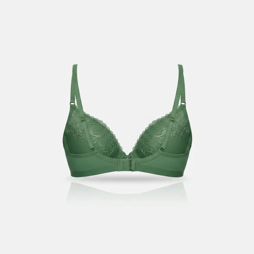 Bramanta Triumph Aura Spotlight beugel-bh in groen met verfijnde kanten details en verstelbare schouderbandjes