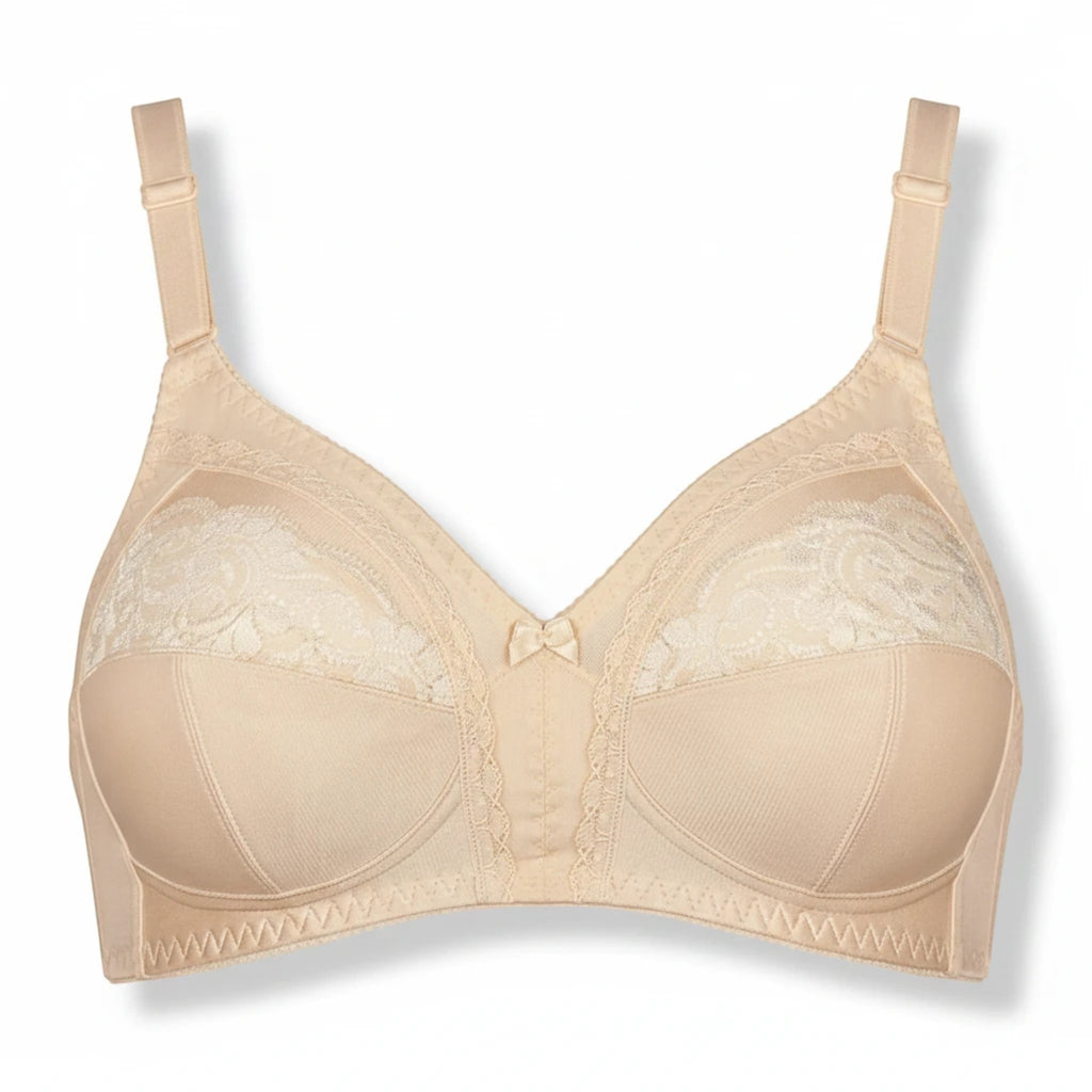 Bramanta Triumph Claudette 104 bh zonder beugel in nude met kanten details en strikje