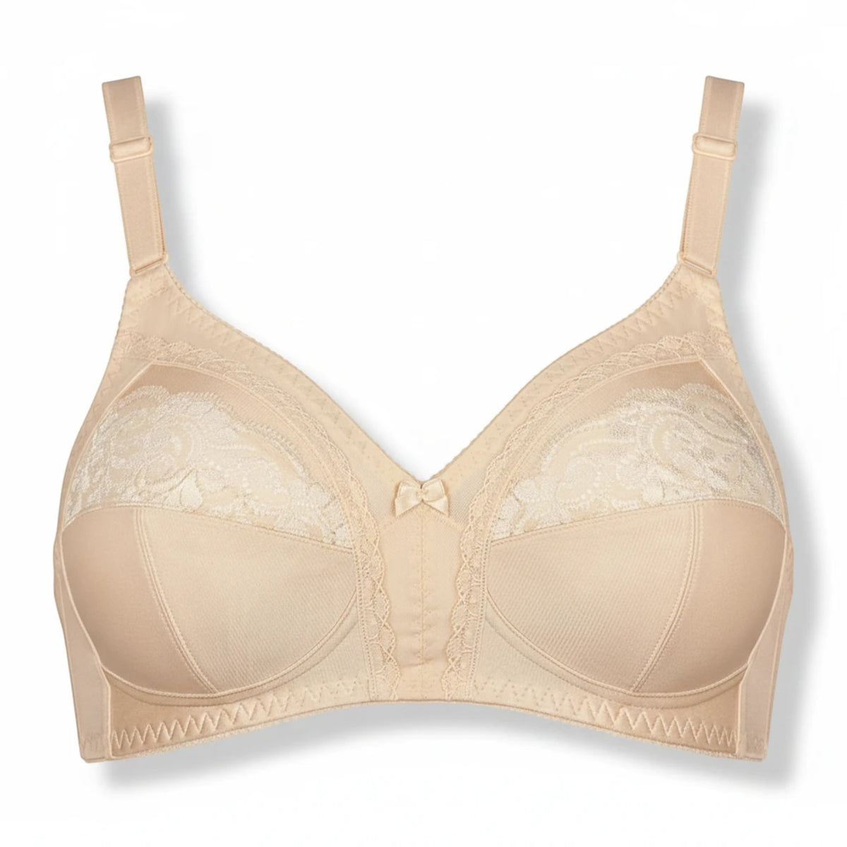 Bramanta Triumph Claudette 104 bh zonder beugel in nude met kanten details en strikje