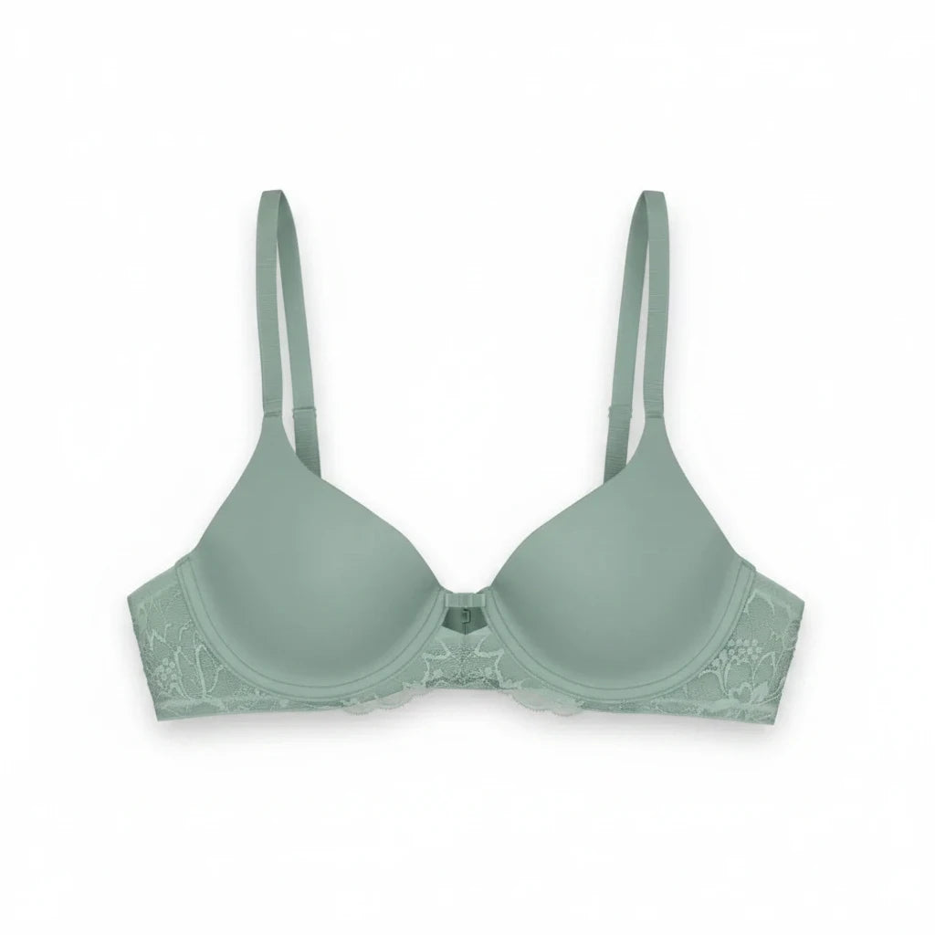 Bramanta Triumph Amourette Charm voorgevormde bh in groen met kanten details en gladde cups