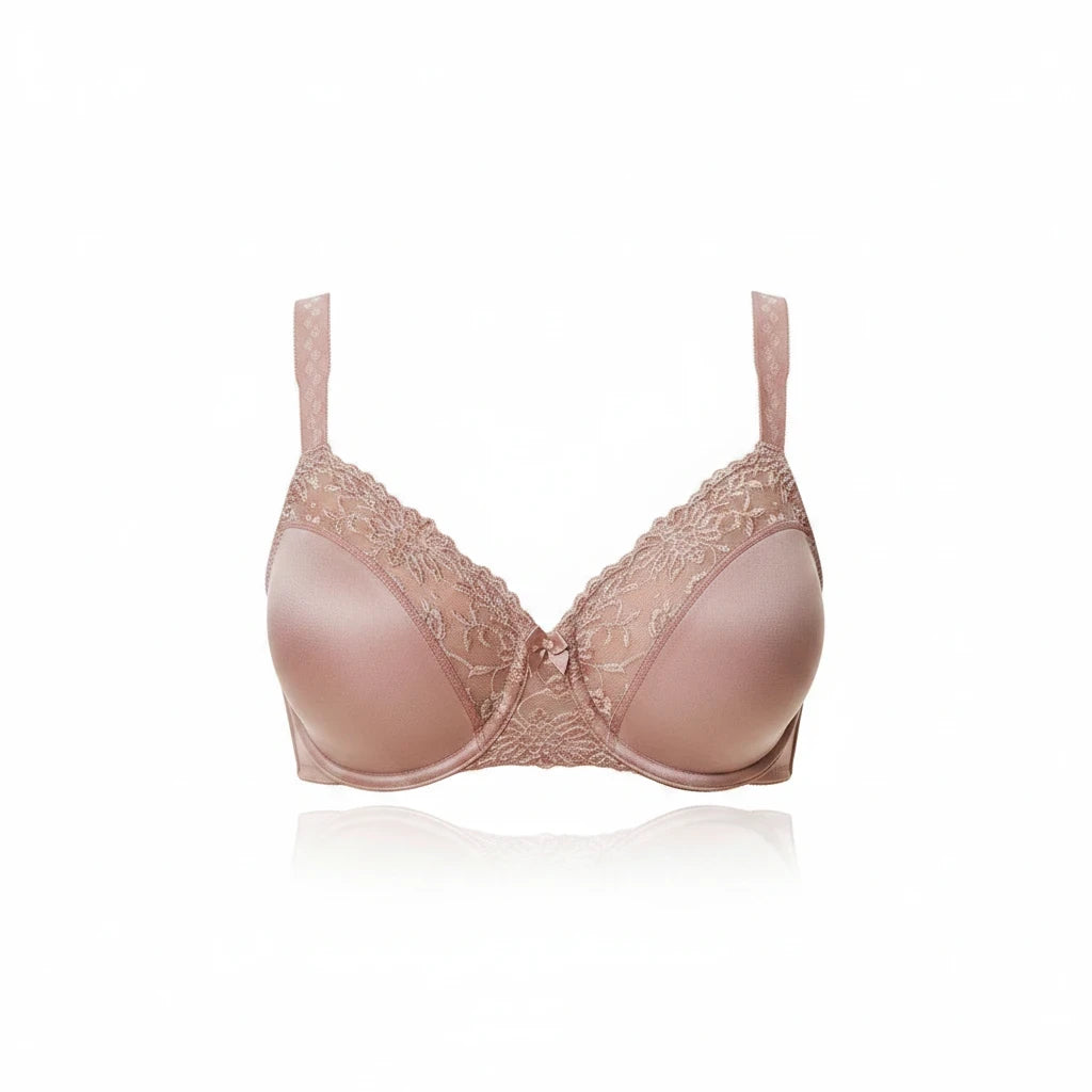 Bramanta Triumph Ladyform Soft beugel-bh in roze met verfijnde kanten details en ondersteunende cups