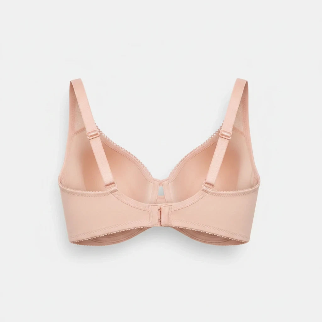 Bramanta Triumph Wild Rose Sensation beugel-bh in roze, achterkant met verstelbare bandjes en sluiting