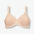 Bramanta Triumph Modern Soft+Cotton voorgevormde bh in roze met subtiele verticale strepen en brede schouderbandjes
