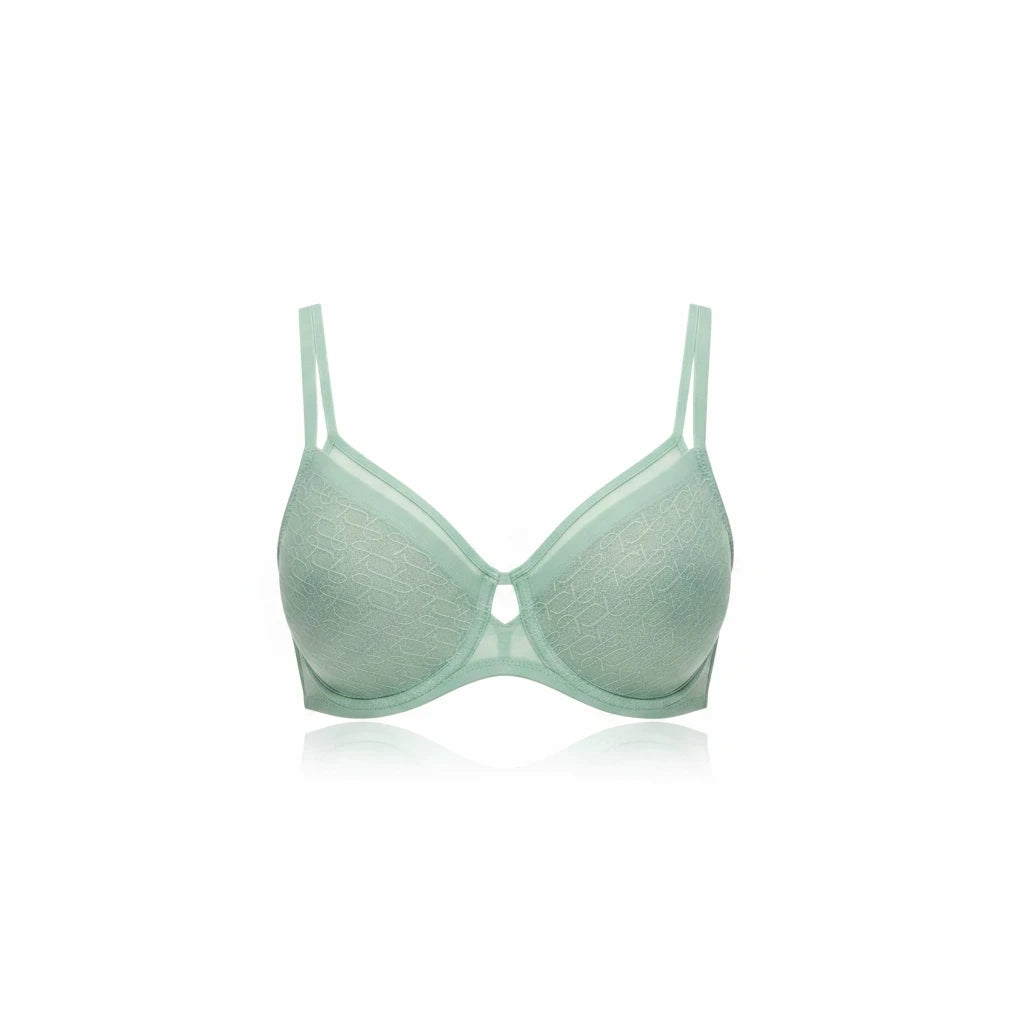 Bramanta Triumph Signature Sheer beugel-bh in mintgroen met verfijnd kant en een luxe uitstraling