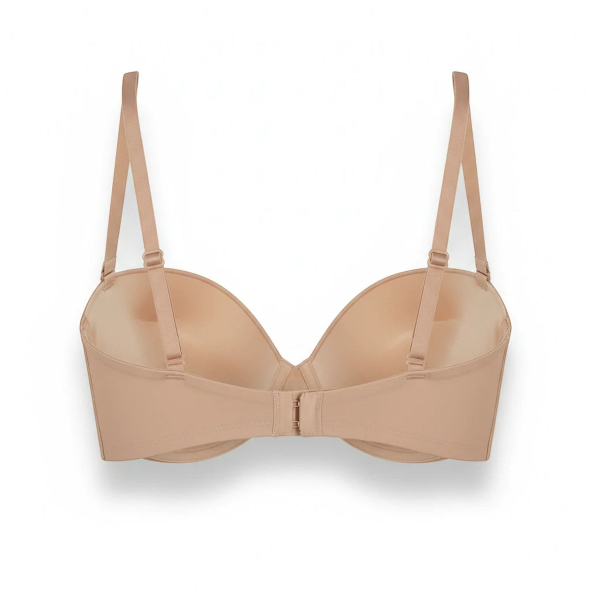Bramanta Triumph Stepy Soft voorgevormde bh in nude kleur, achterkant met verstelbare bandjes en sluiting