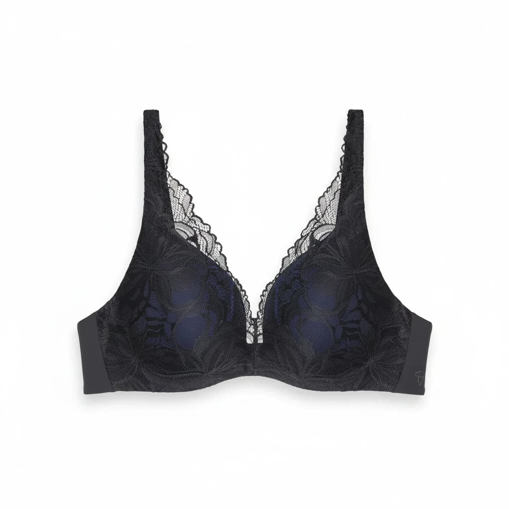 Bramanta Triumph Body Make-Up Illusion Lace voorgevormde bh in zwart met verfijnde kanten details
